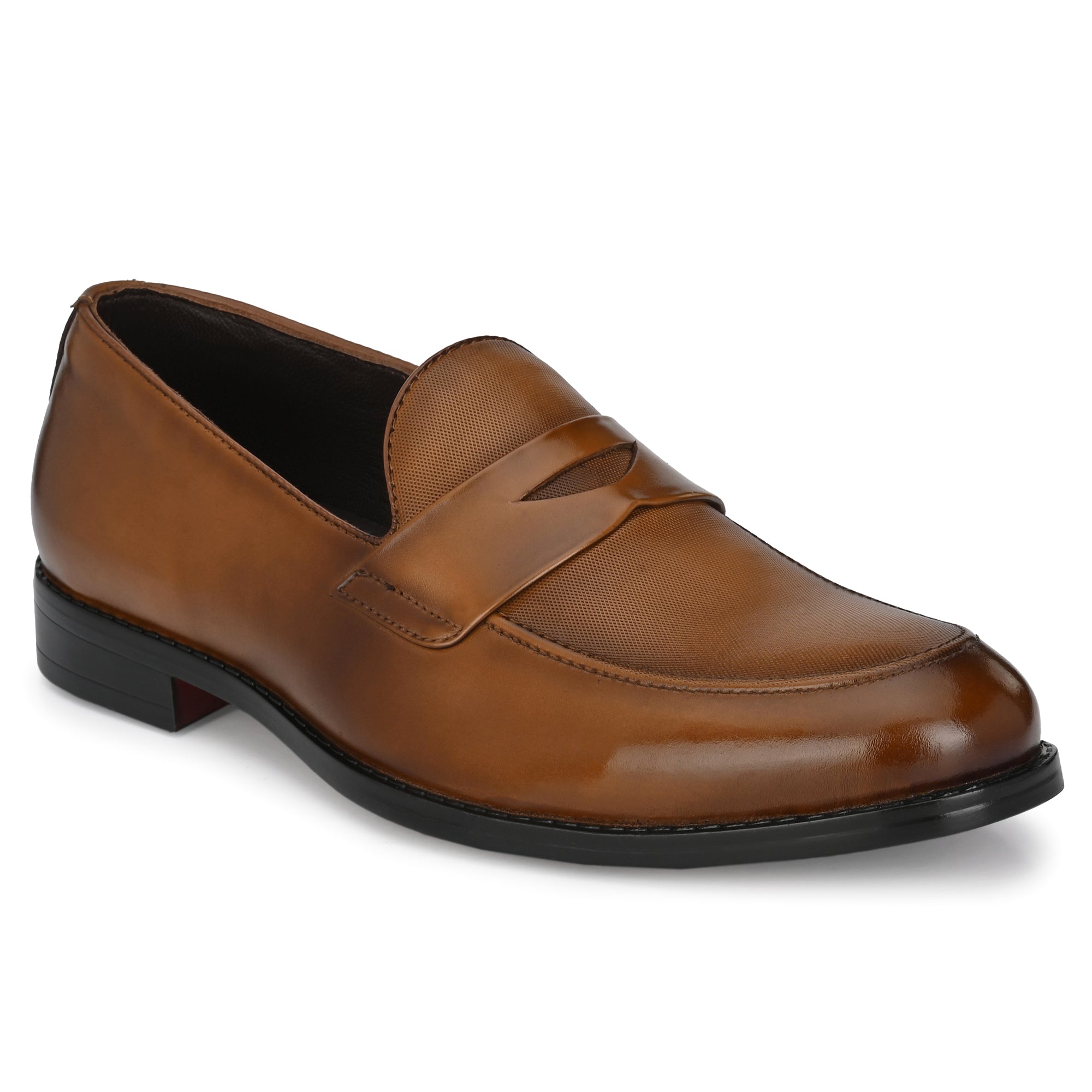Egoss Formal Penny Loafers For Men with Textured Top