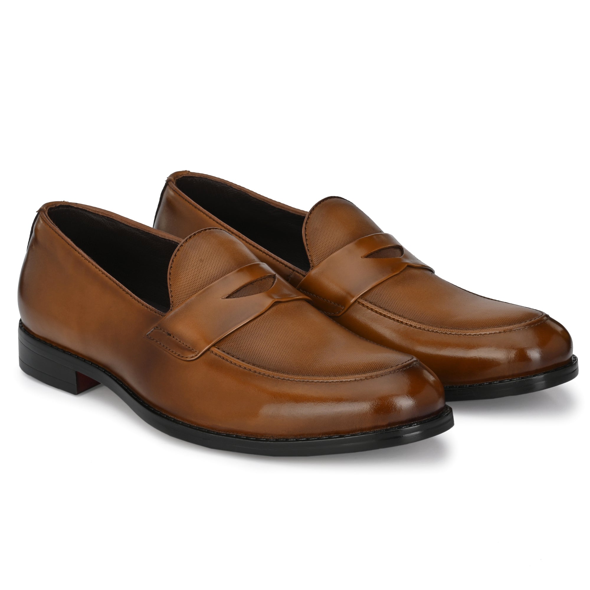 Egoss Formal Penny Loafers For Men with Textured Top