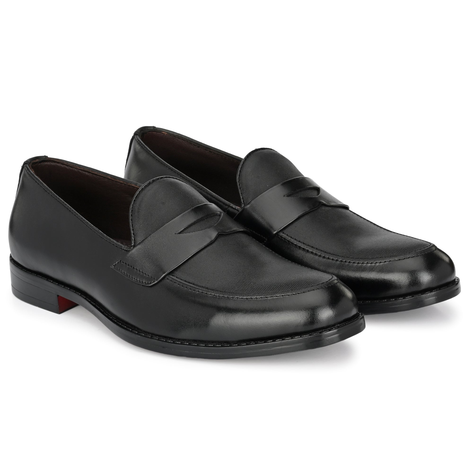 Egoss Formal Penny Loafers For Men with Textured Top