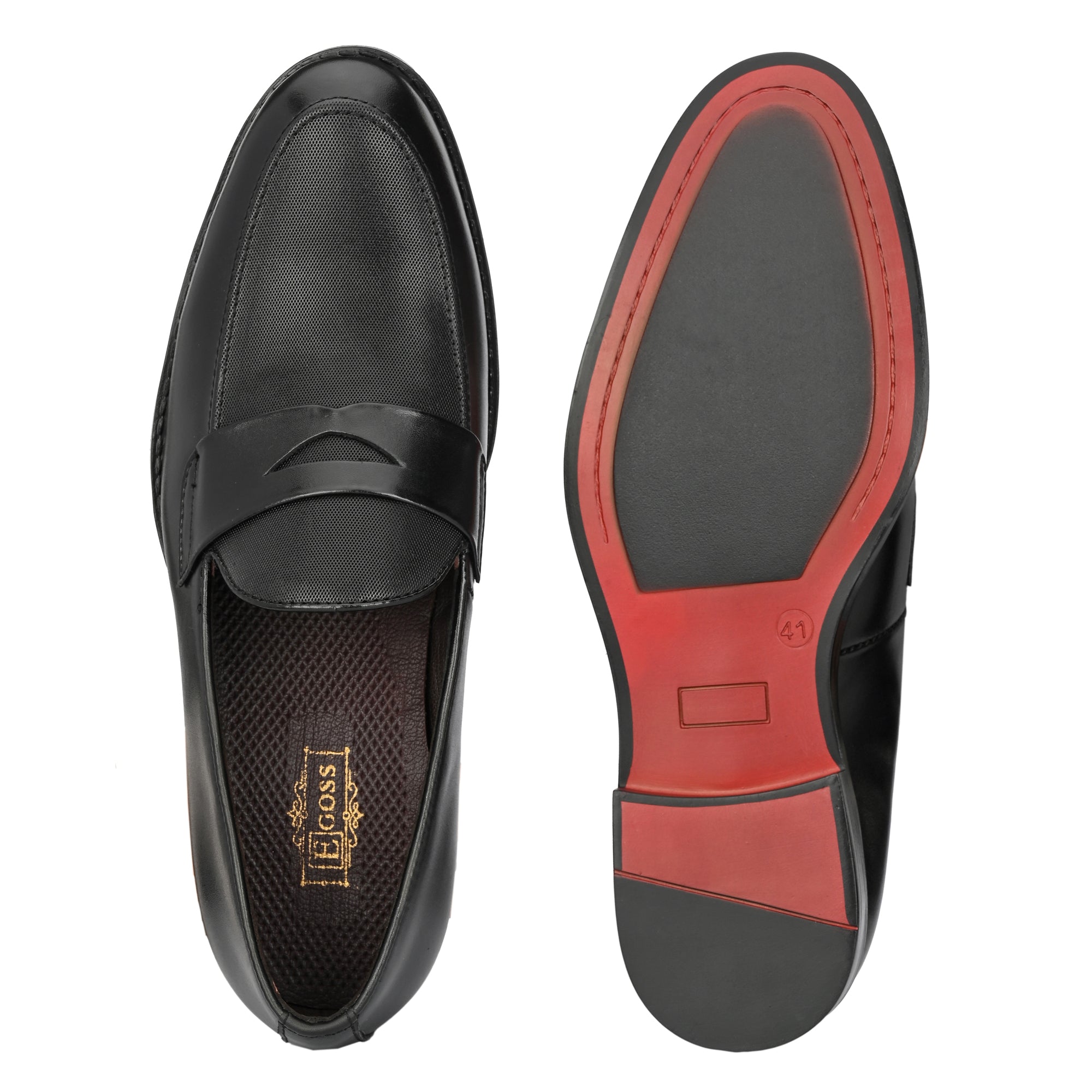 Egoss Formal Penny Loafers For Men with Textured Top