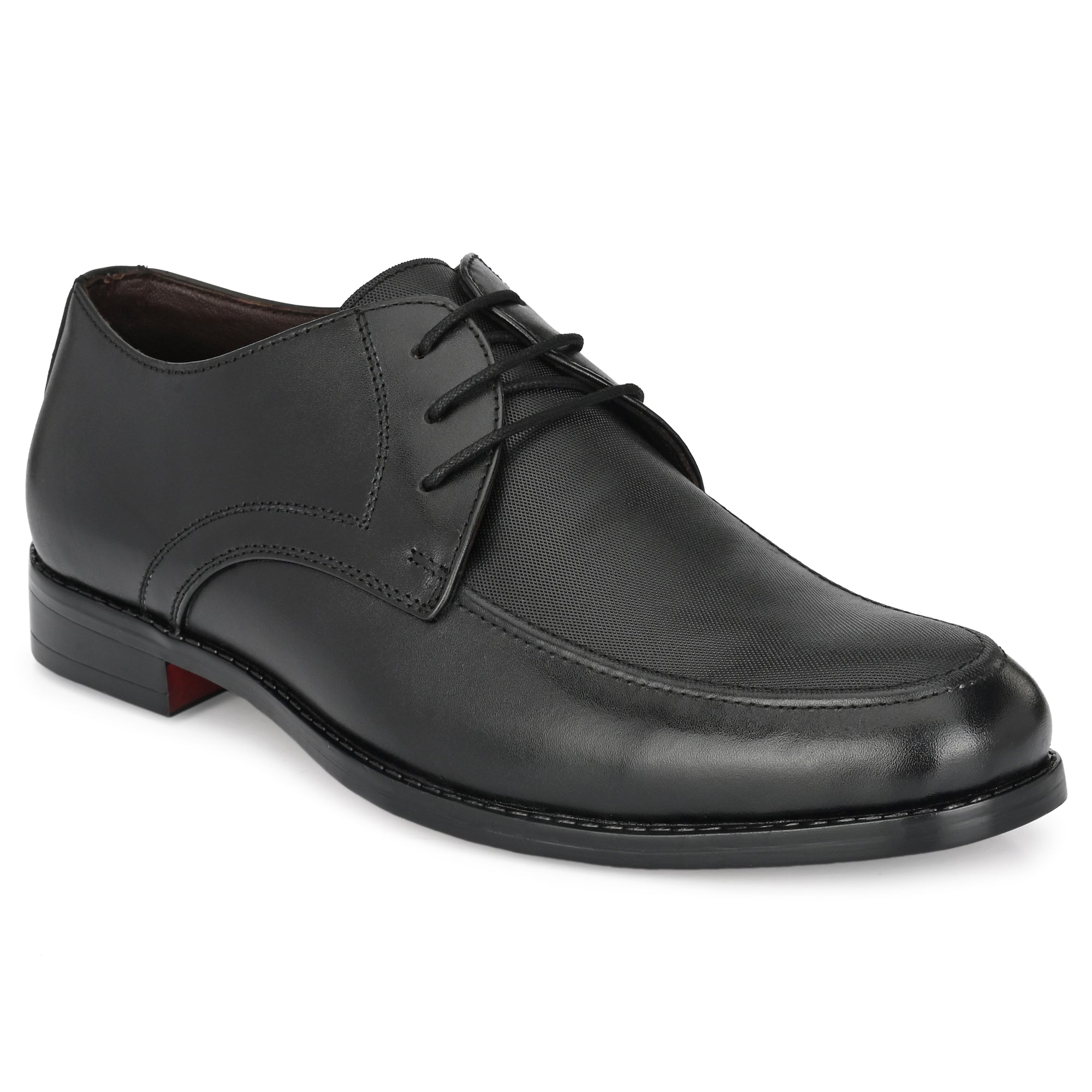 Textured Derby Lace Up Shoes For Men