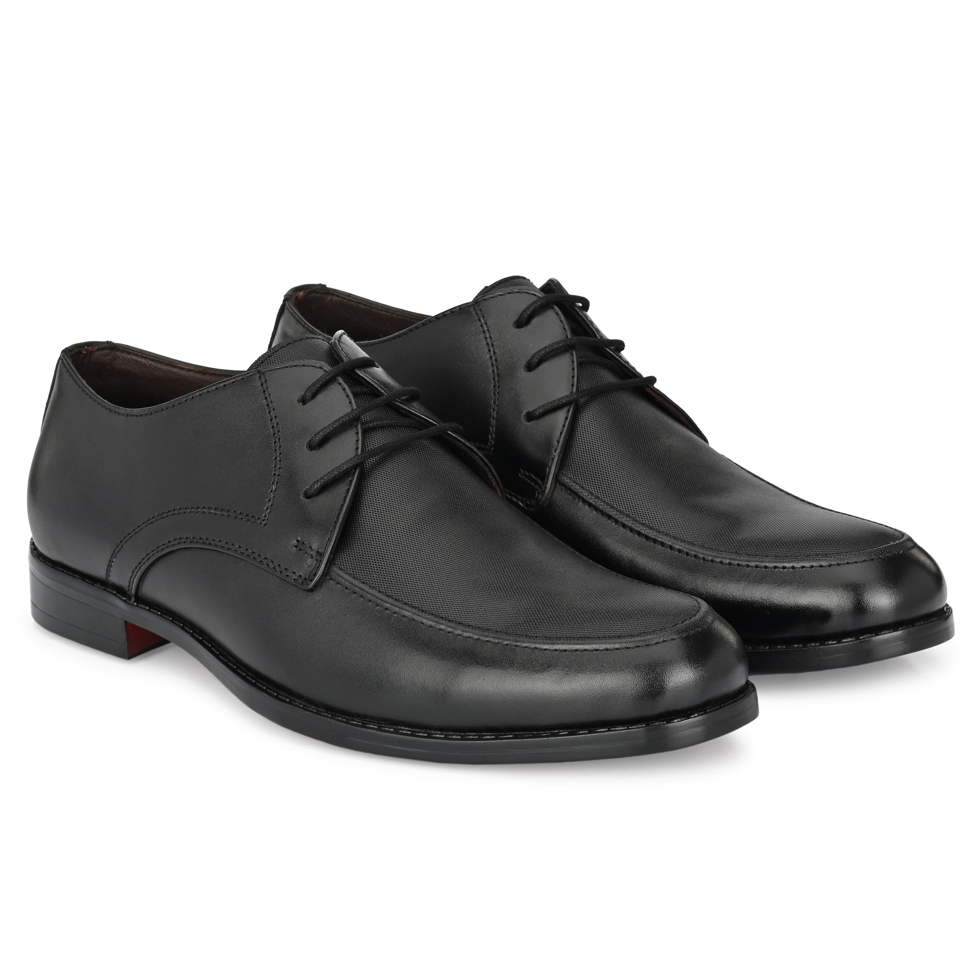 Textured Derby Lace Up Shoes For Men