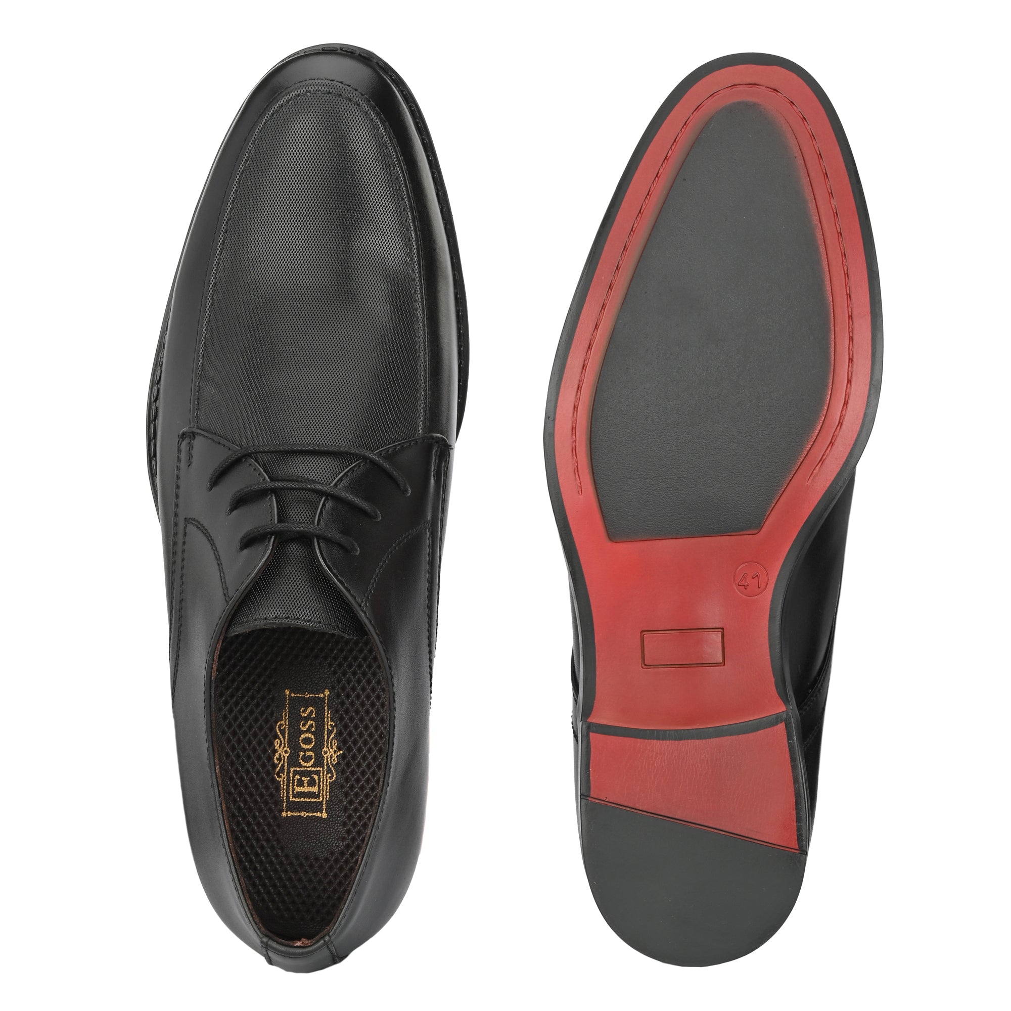 Textured Derby Lace Up Shoes For Men