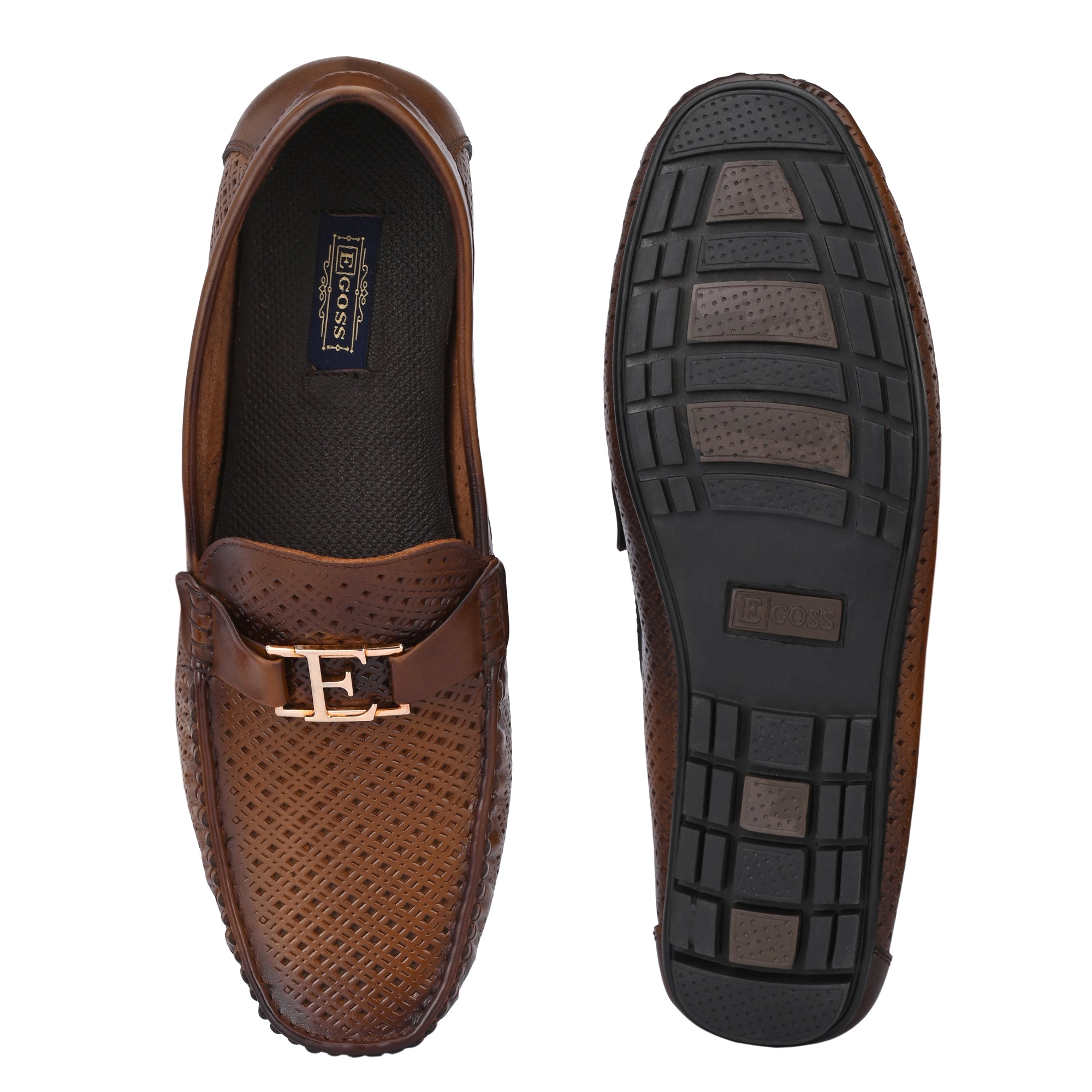 Egoss Buckled Casual Slip on Loafers For Men