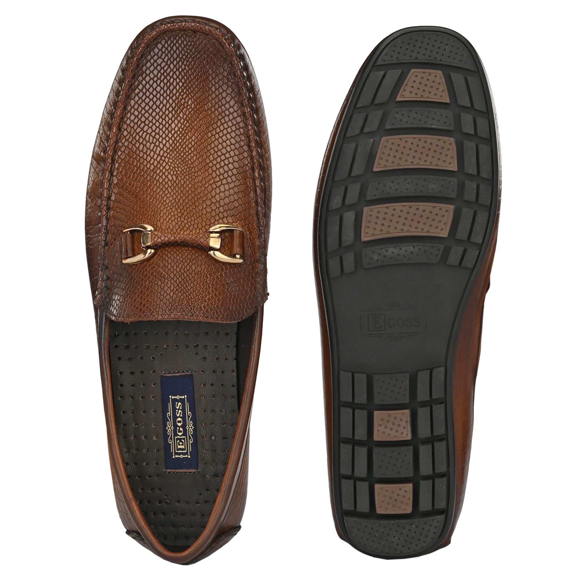 Egoss Mens Buckled Formal Loafers