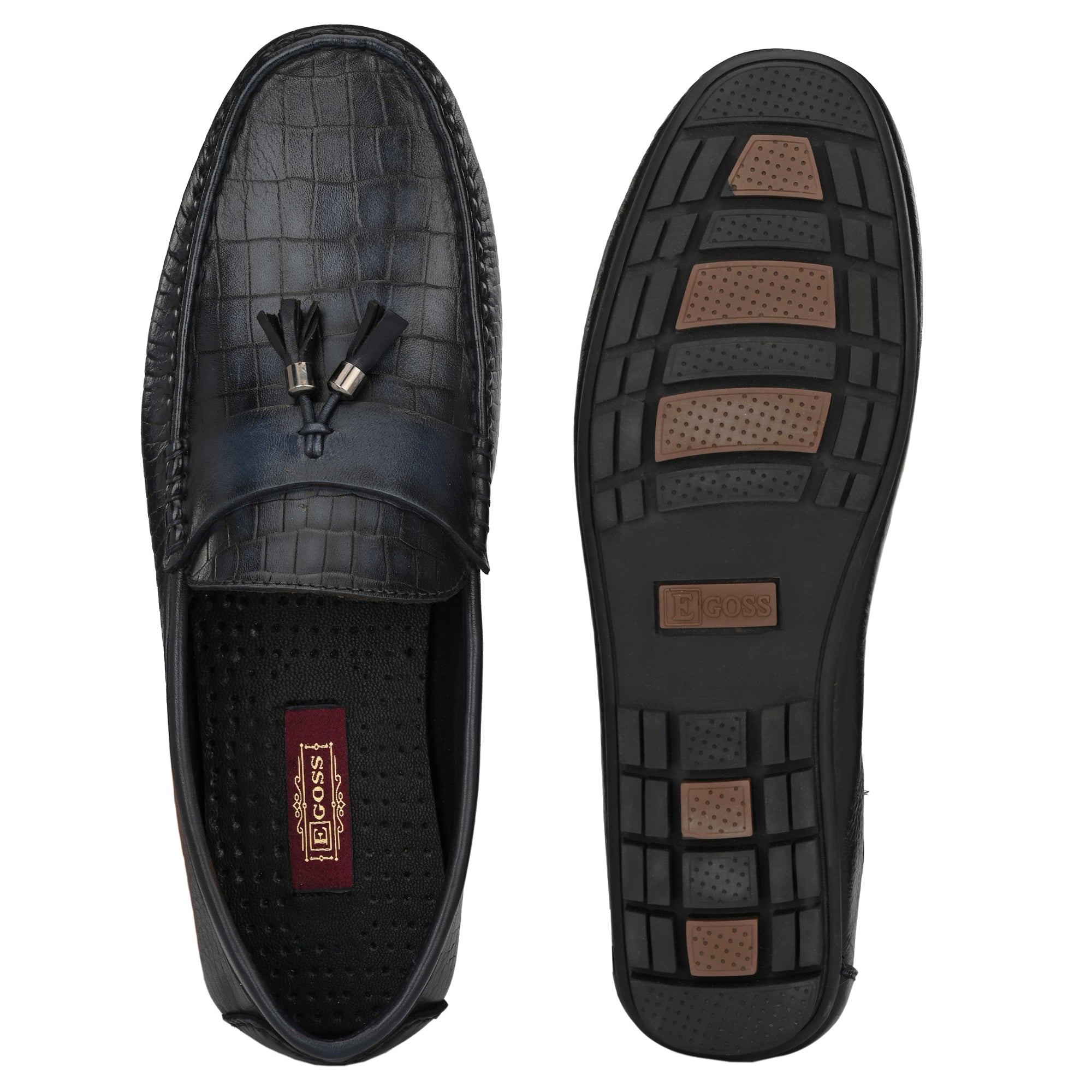 Egoss Tassel Formal Leather Loafers Shoes For Men