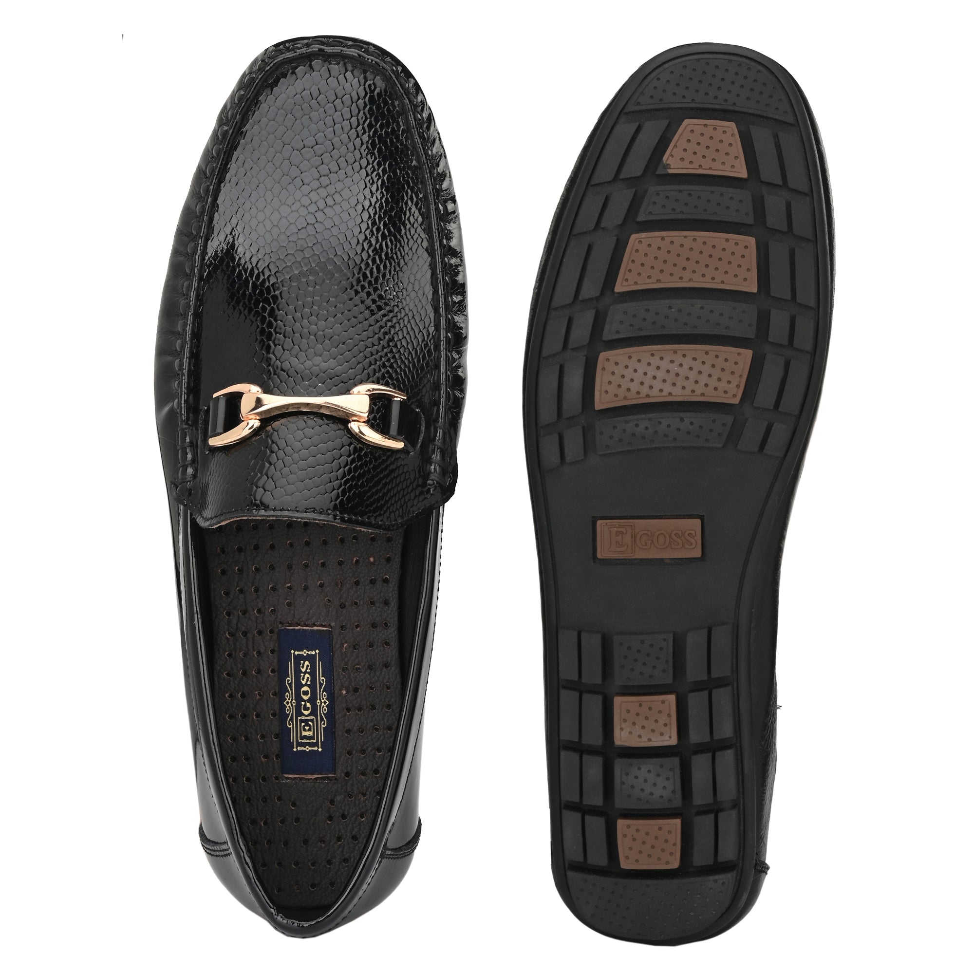 Egoss Buckled Slip On Loafers For Men