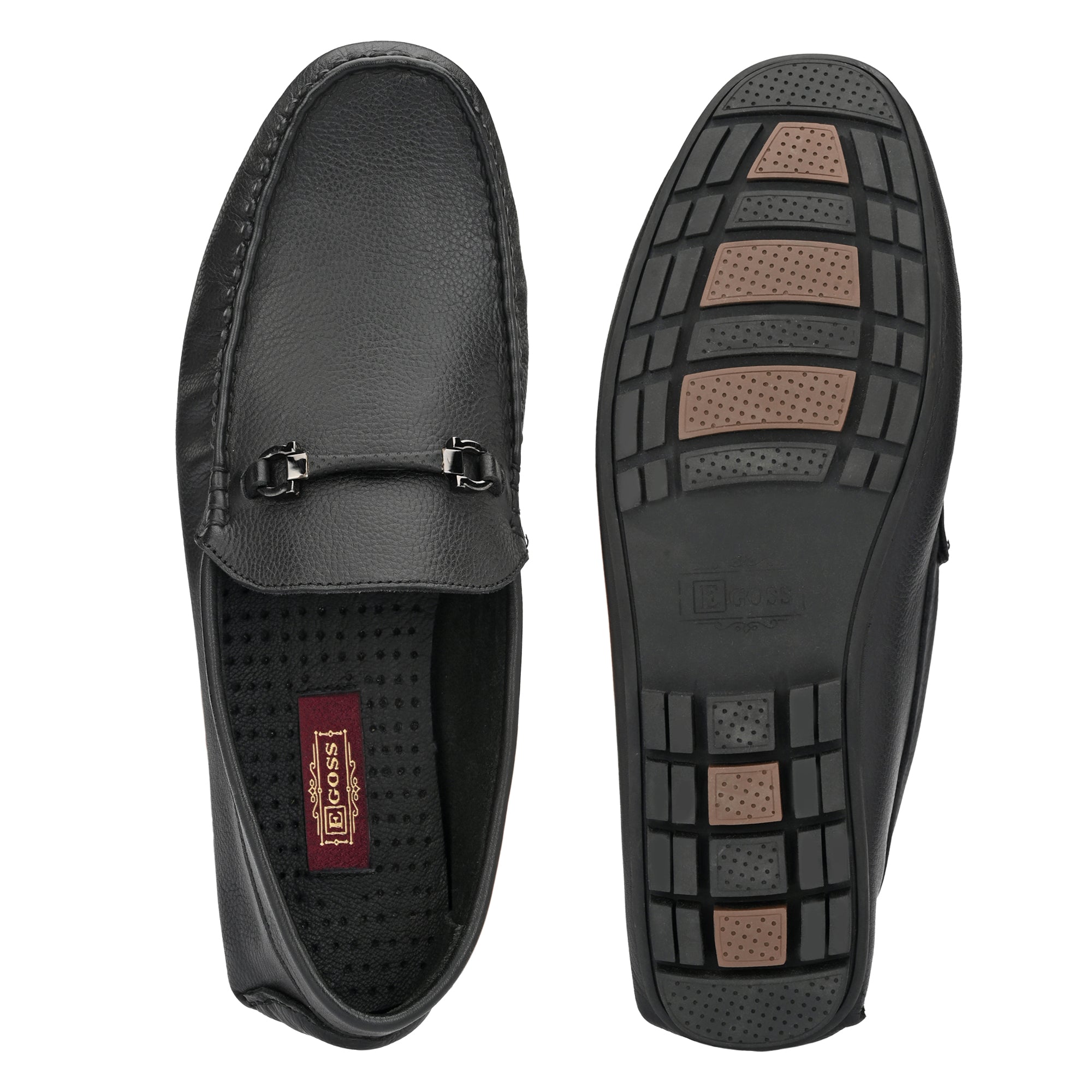 Egoss Leather Casual Slip on Shoes Loafers For Men