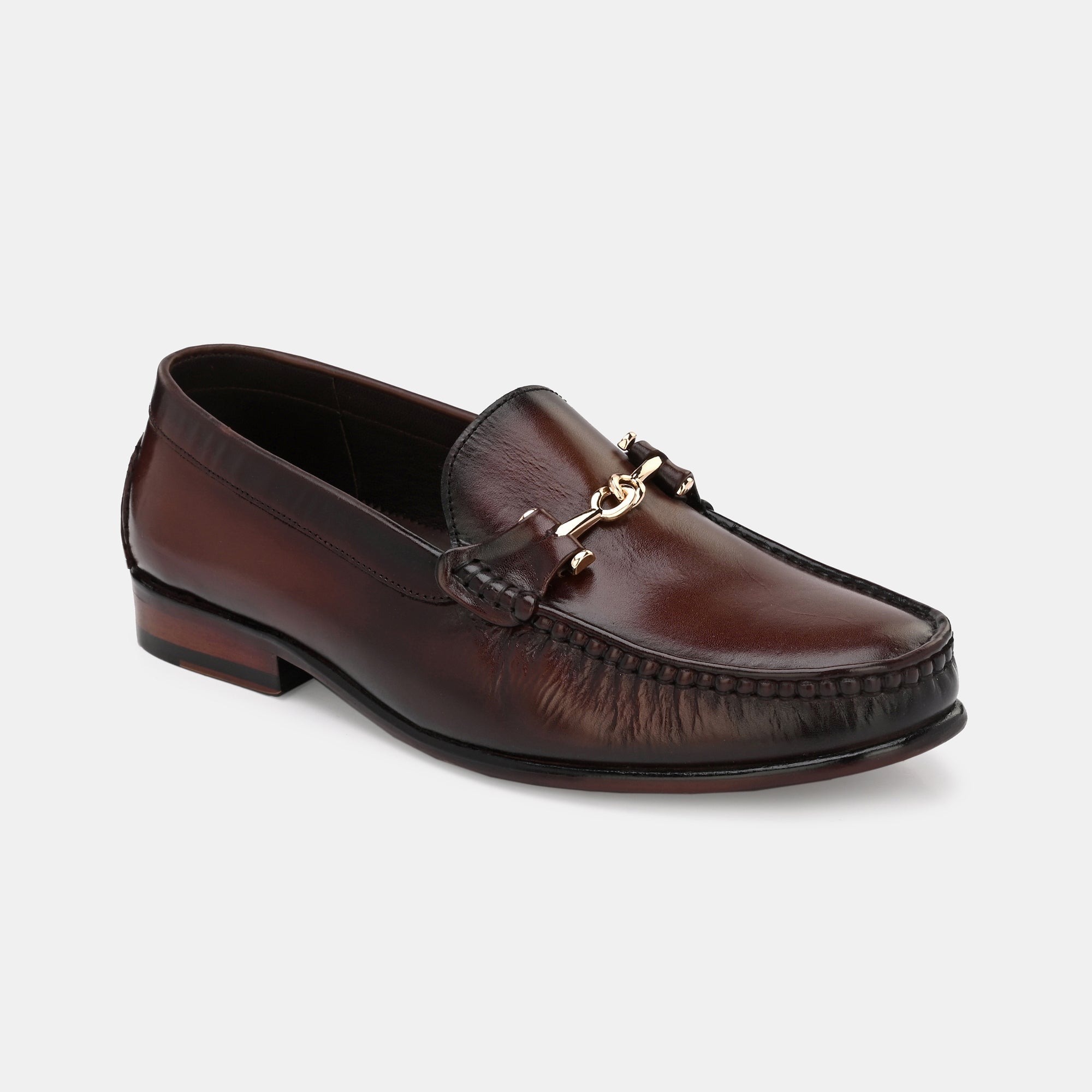 Brown Buckled Loafers by Lafattio