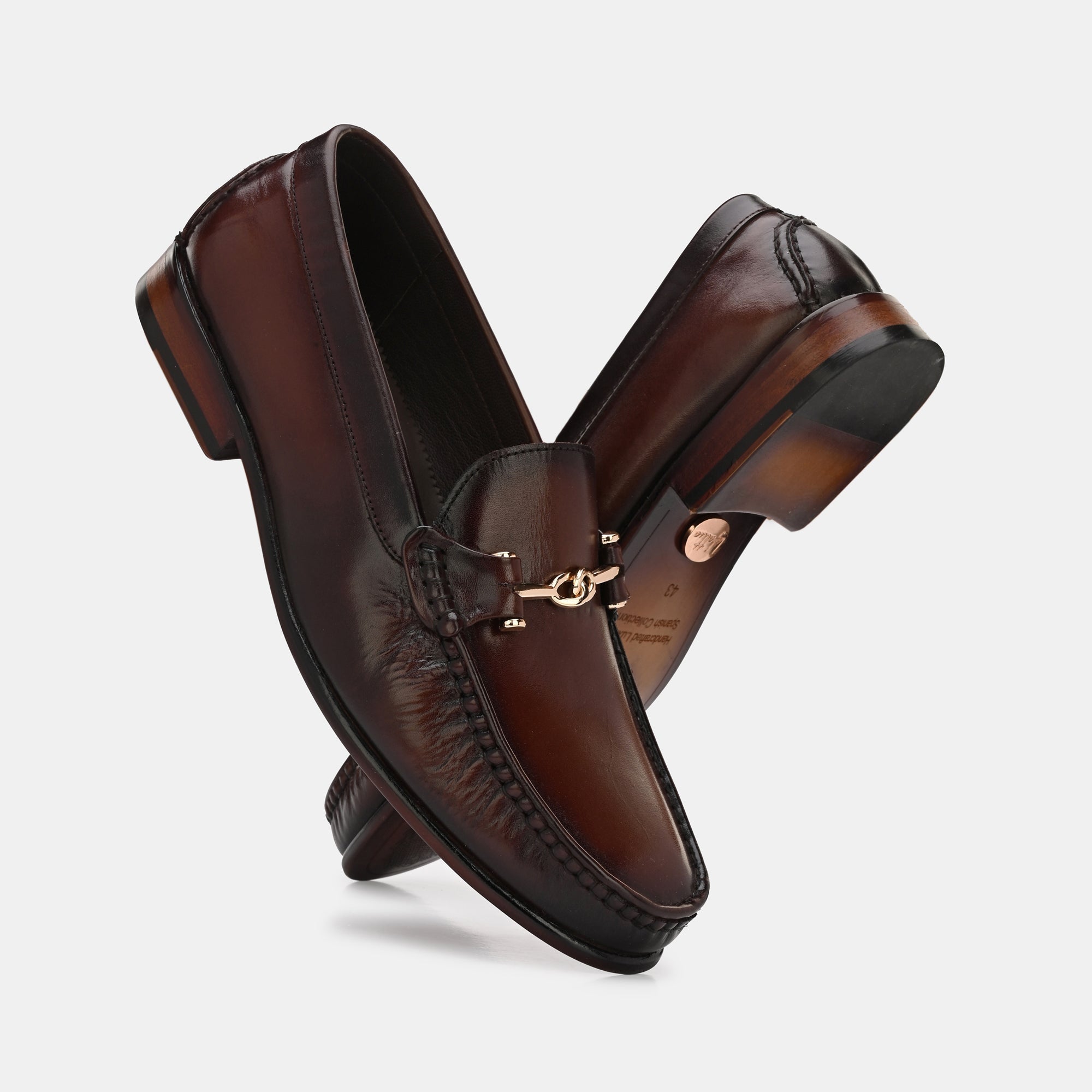 Brown Buckled Loafers by Lafattio