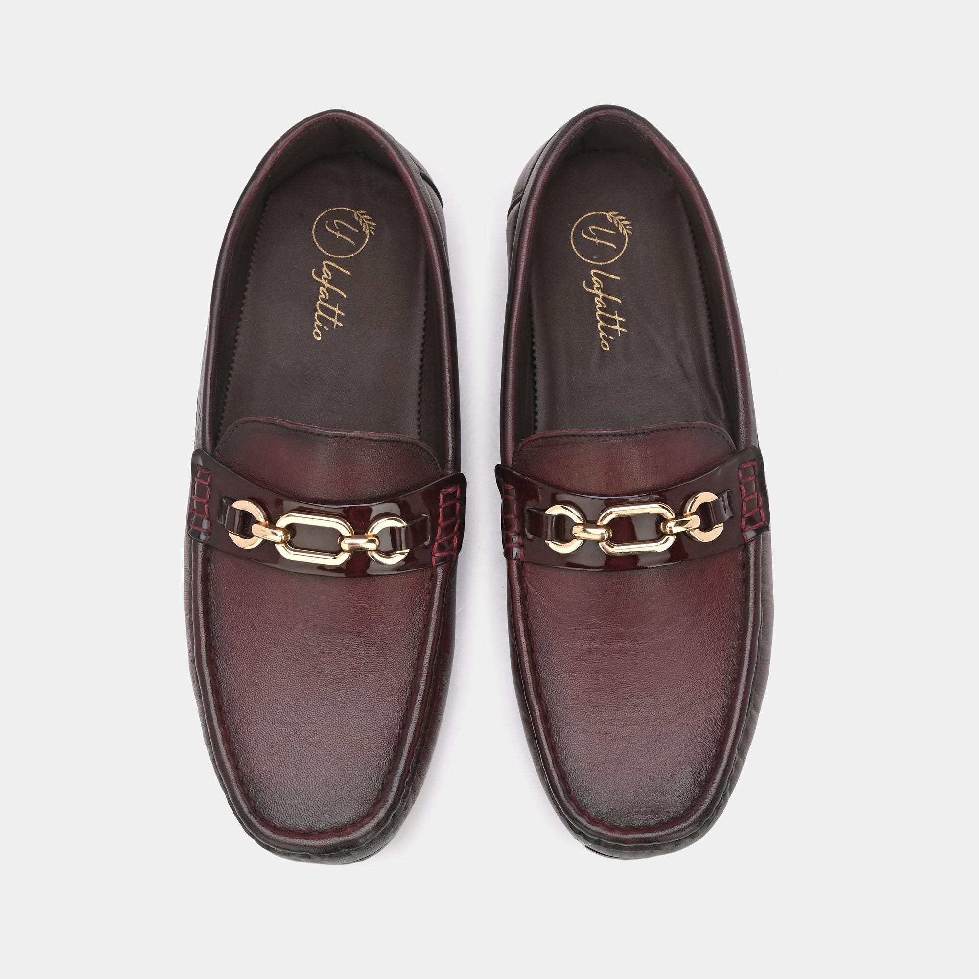 Cherry Buckled Loafers by Lafattio