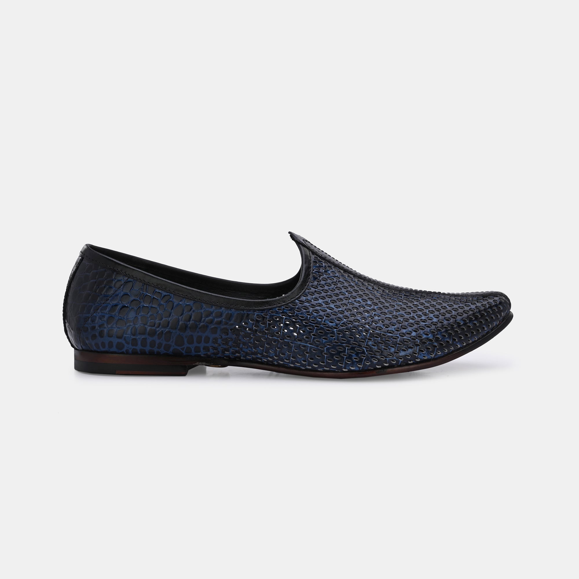 Textured Blue Malaga Jooti by Lafattio