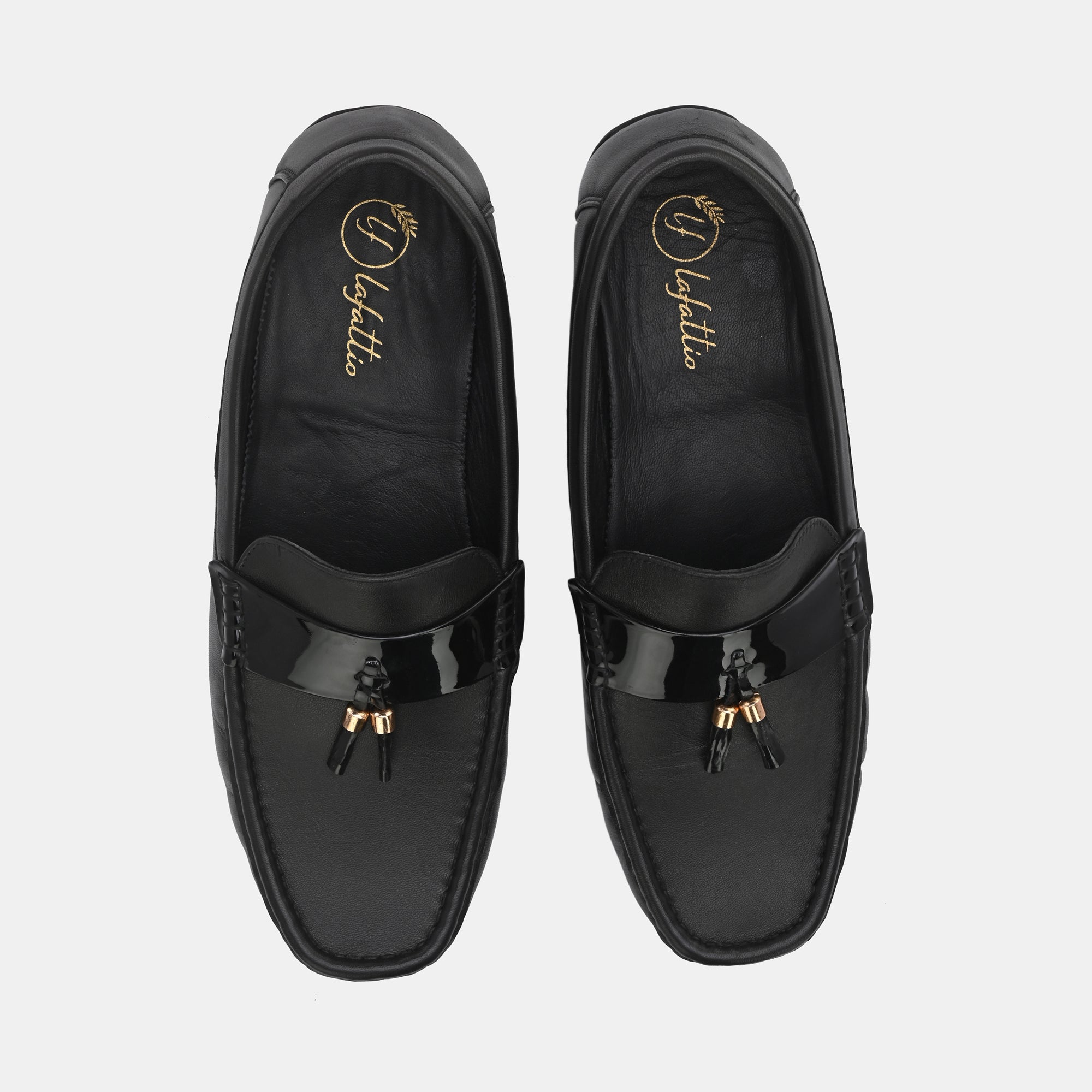 Black Tassel Loafers by Lafattio