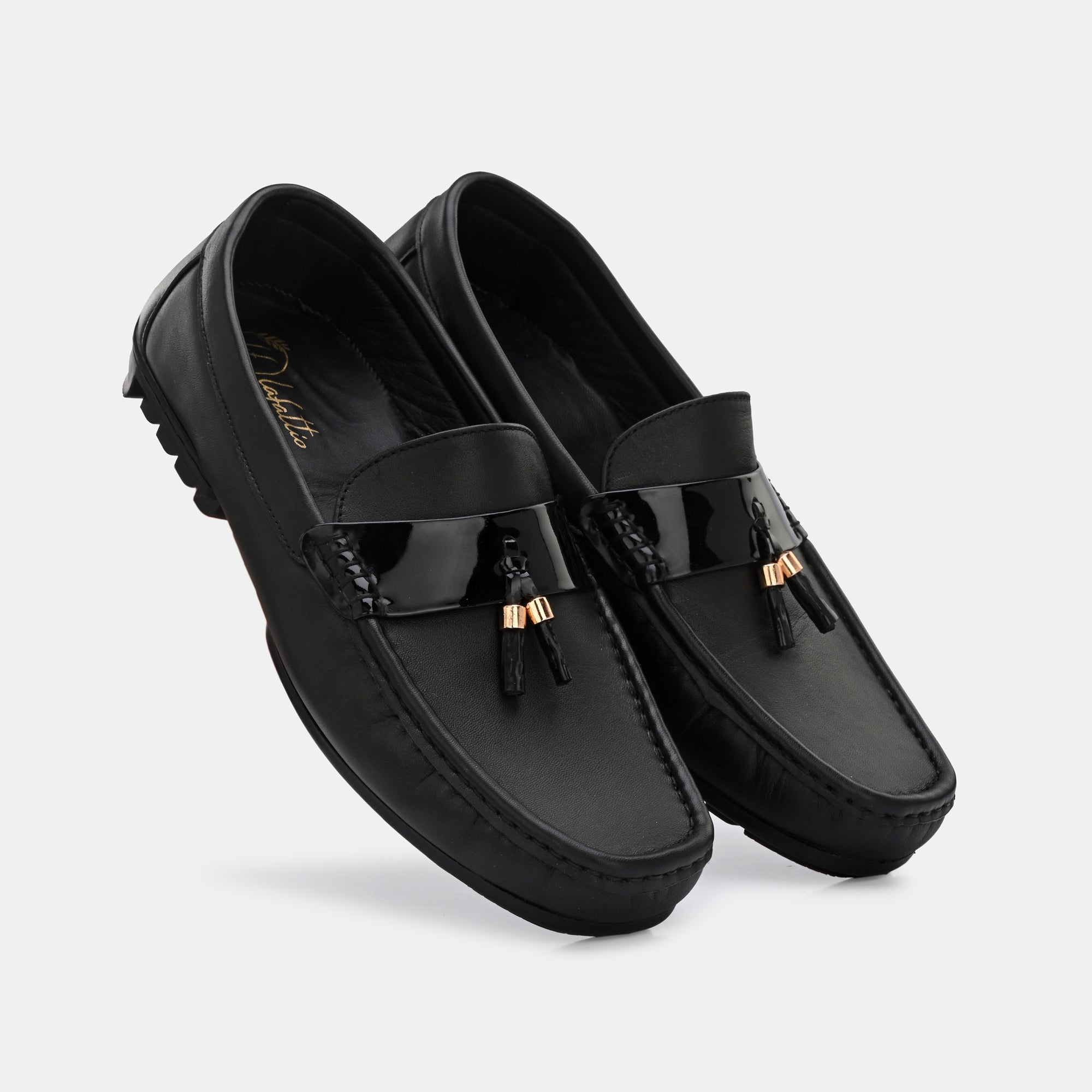Black Tassel Loafers by Lafattio