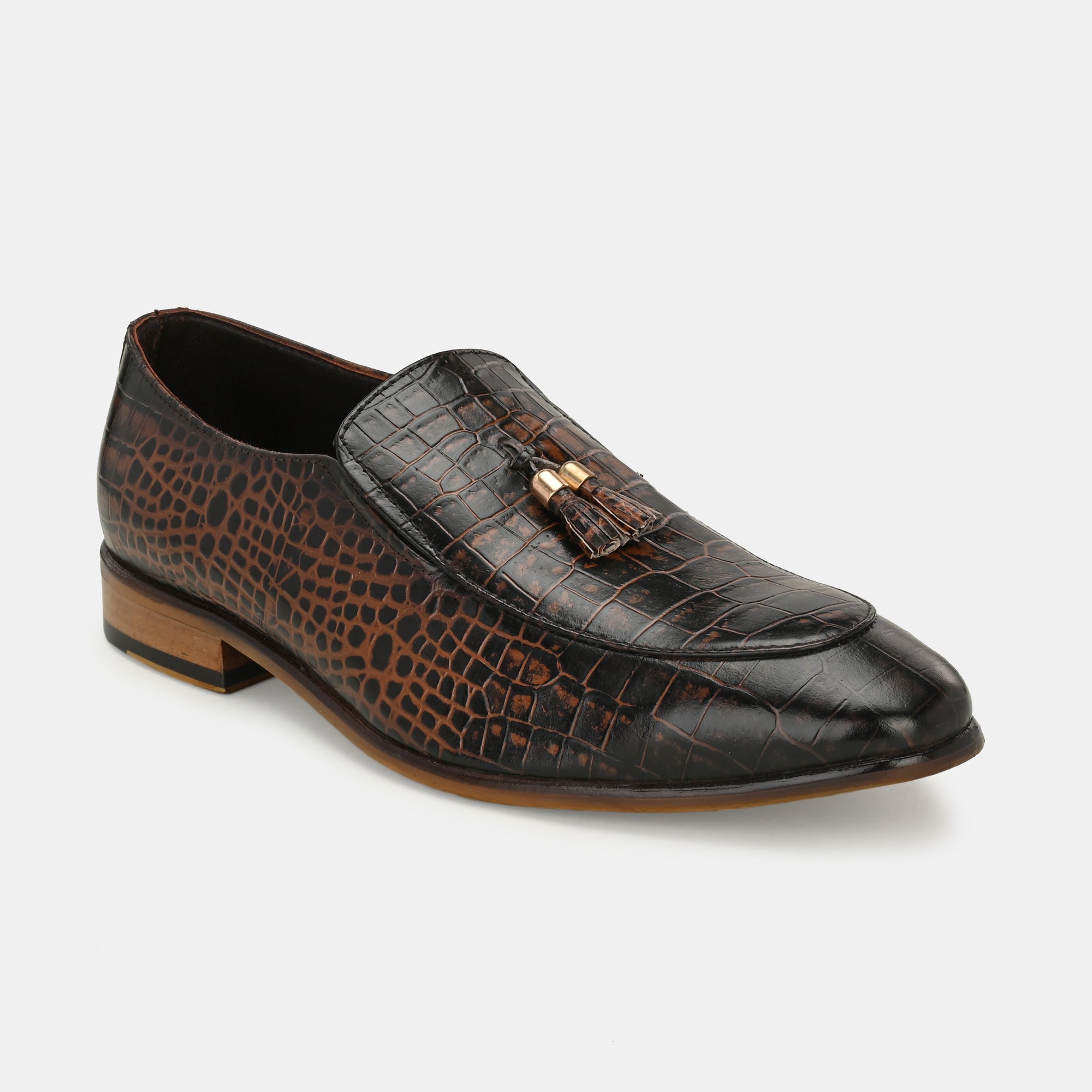 Egoss Leather Slip On Shoes For Men