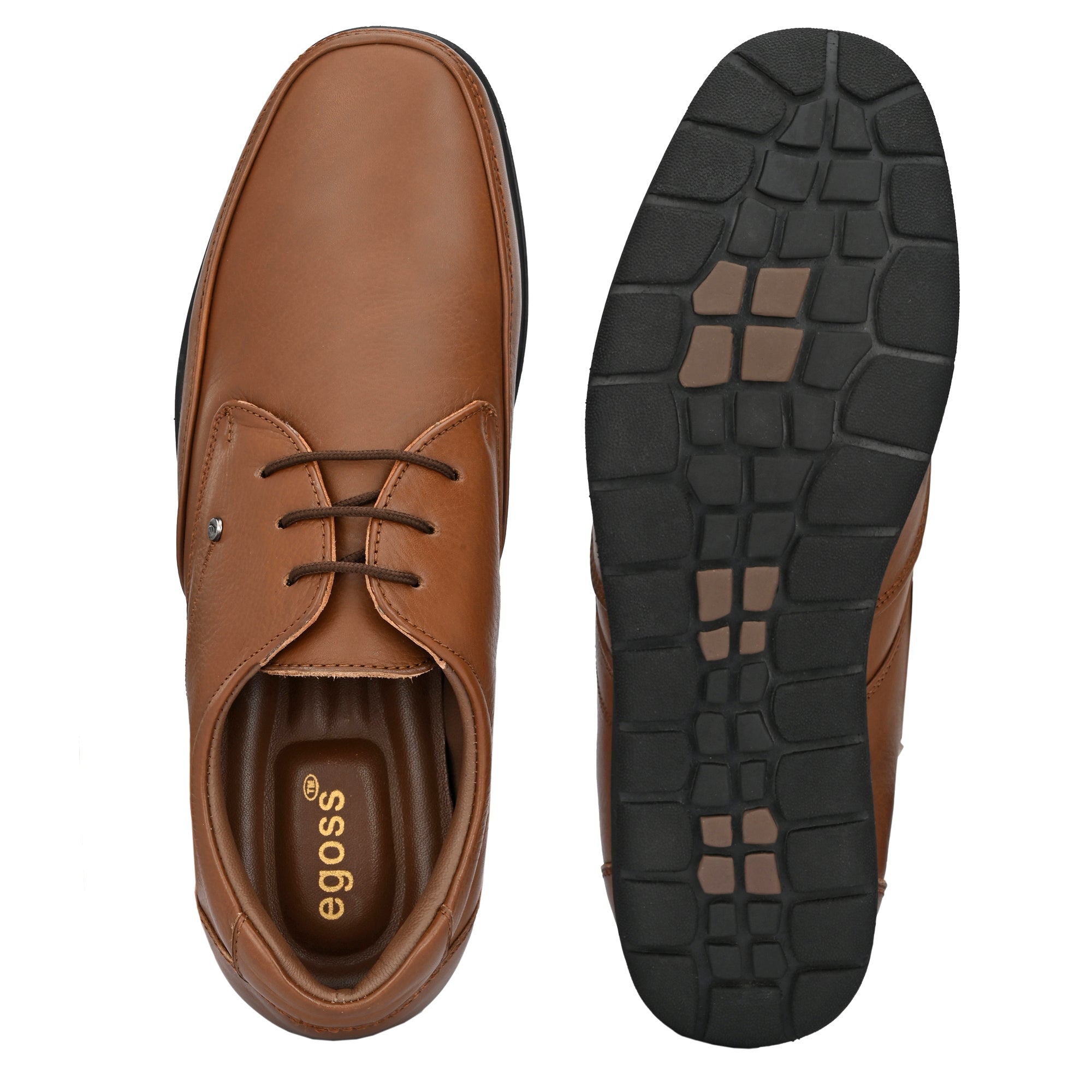 Egoss Casual Derby Lace Up Leather Shoes For Men