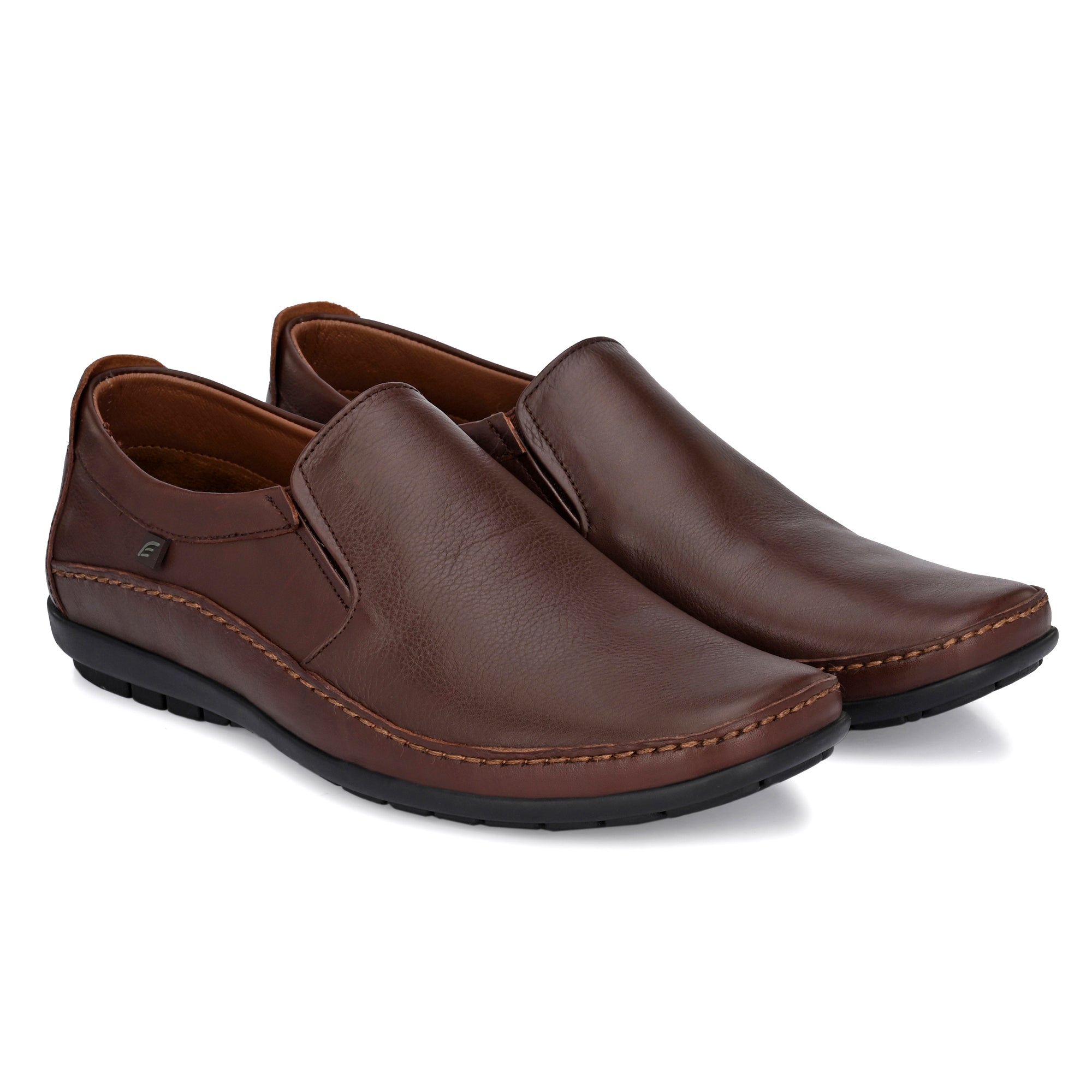 Egoss Leather Casual Slip On Shoes For Men