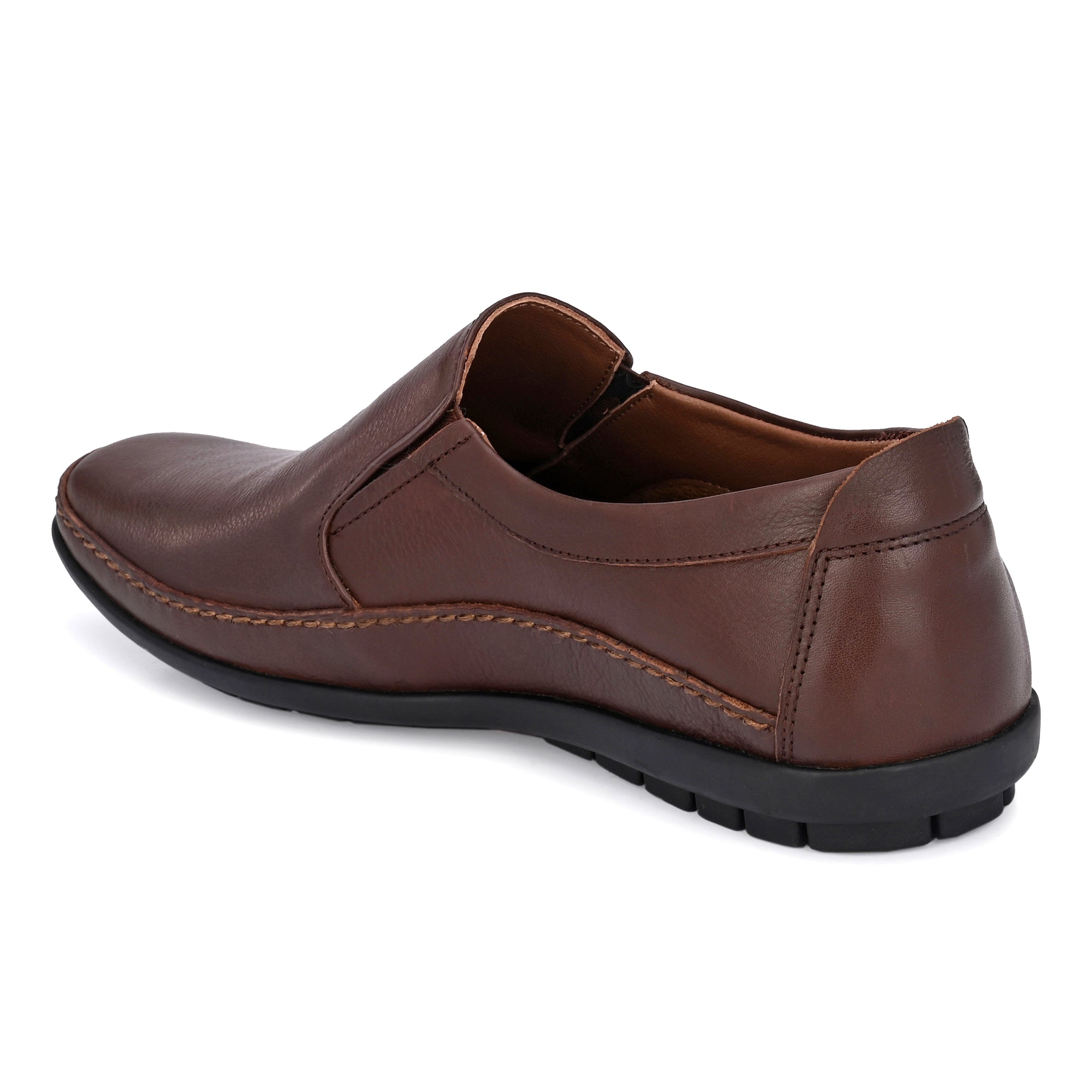 Egoss Leather Casual Slip On Shoes For Men