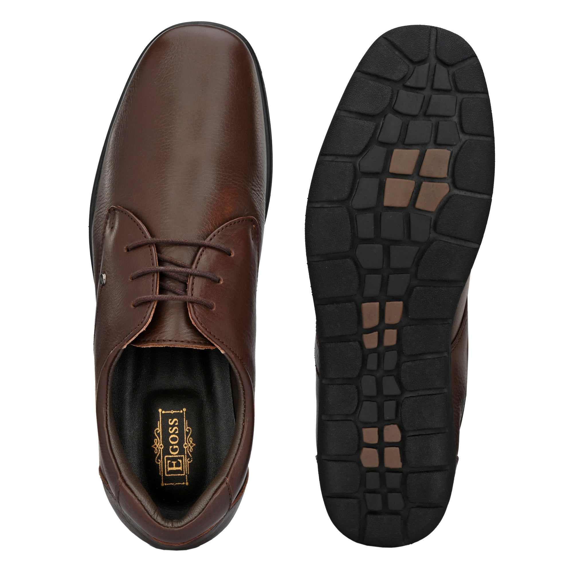 Egoss Leather Casual Lace Up Shoes For Men