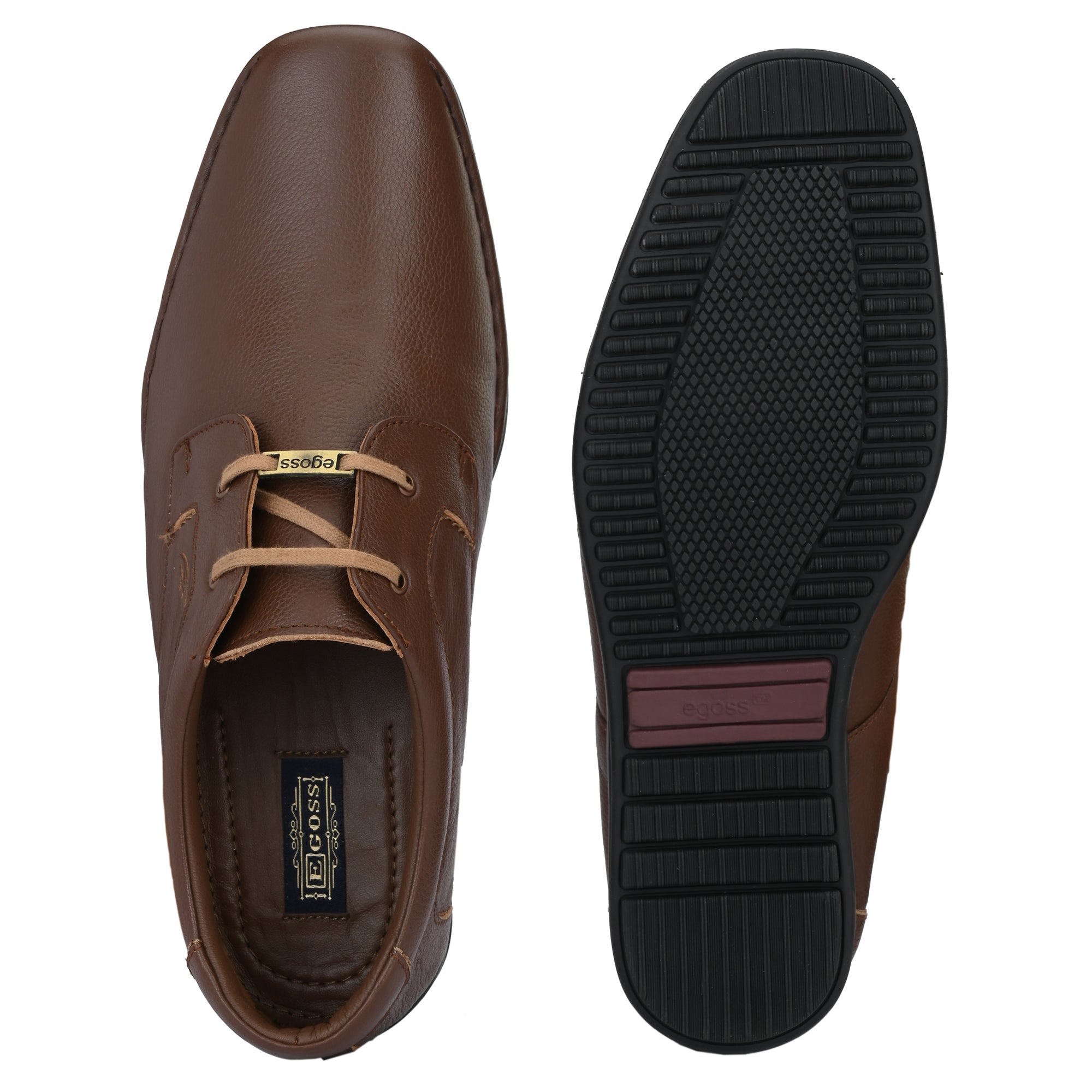 Egoss Leather Casual Lace-up Shoes For Men