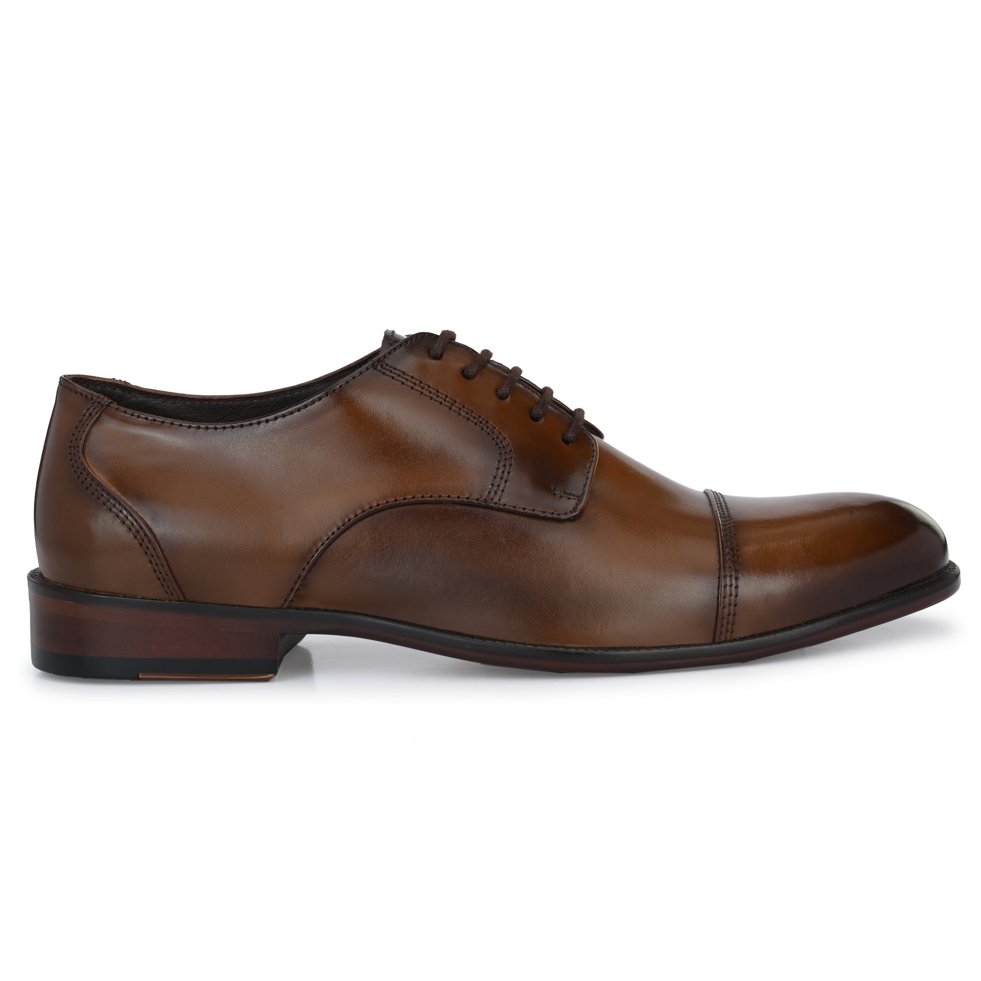 Tan Formal Lace-Up Shoes For Men