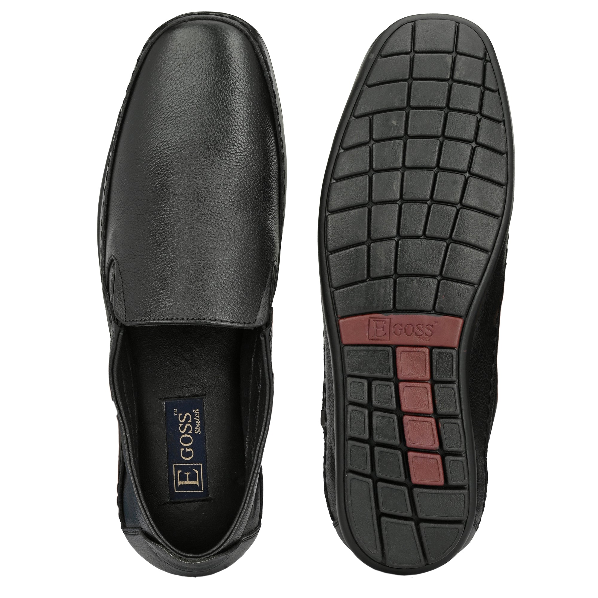 Egoss Leather Casual Slip On Shoes For Men